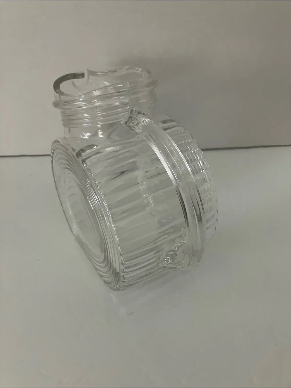 Vintage Federal Glass “Big Ben” Clear Ribbed Glass Pitcher